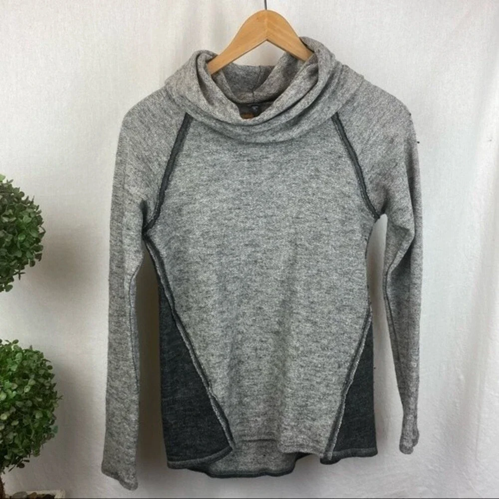 Kuhl Women's Gray Two Tone Long Sleeve Cowl Neck Knit Sweater S